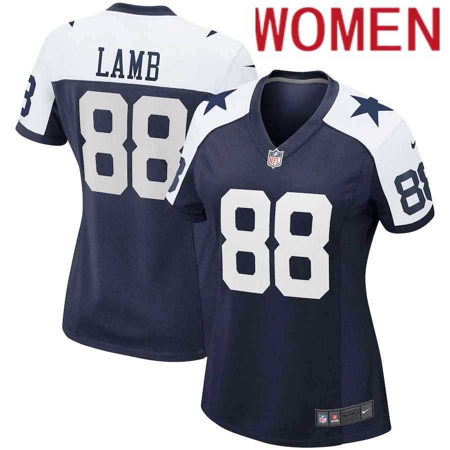 Women Dallas Cowboys 88 CeeDee Lamb Nike Navy Alternate Game Team NFL Jersey